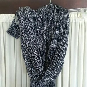 Ann Taylor Silver Sequin Scarf Shawl